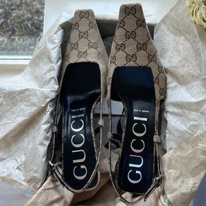 Gucci Tom Original GG Slingback Heel Sz 39